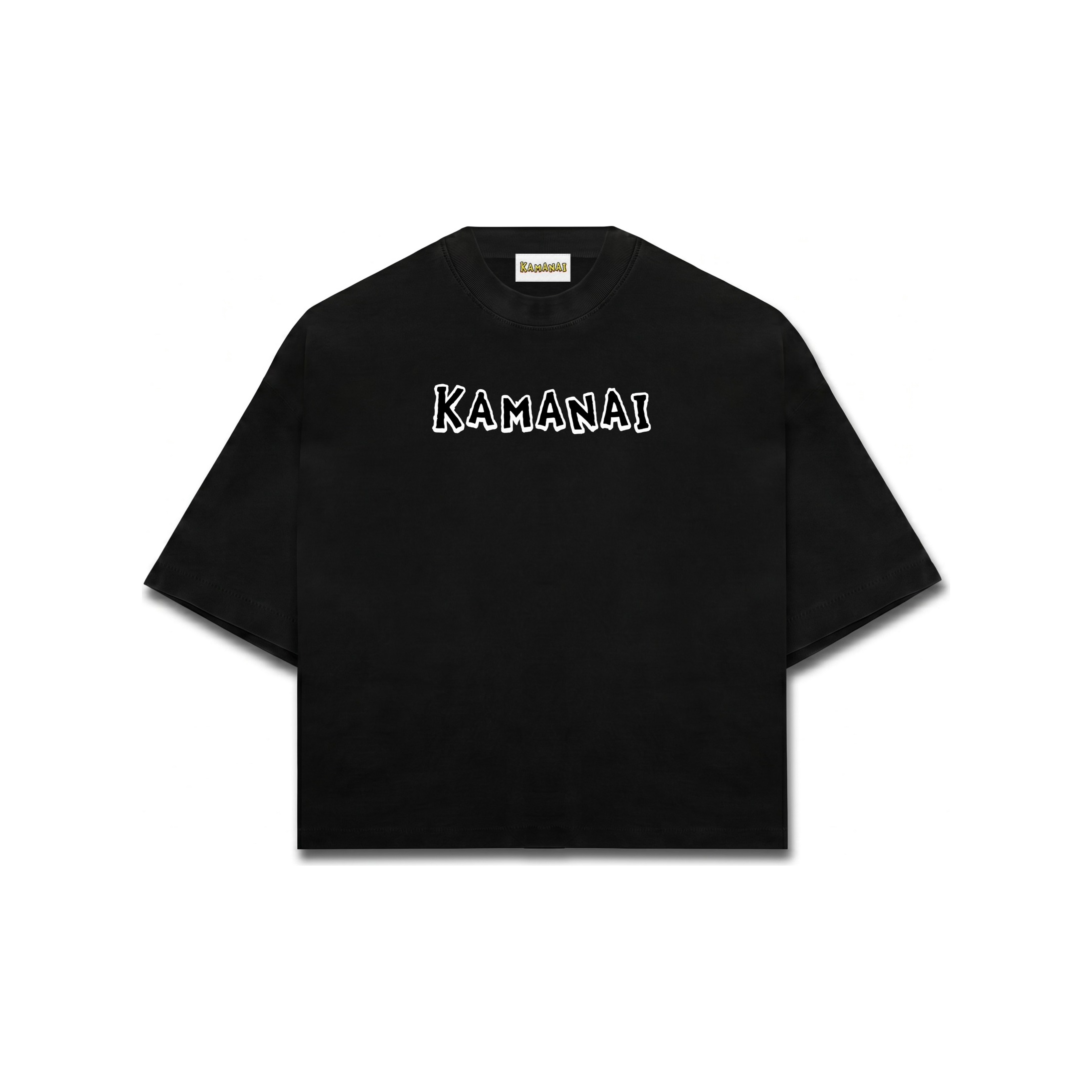 "Kamanai" Chest Logo Tee — Black