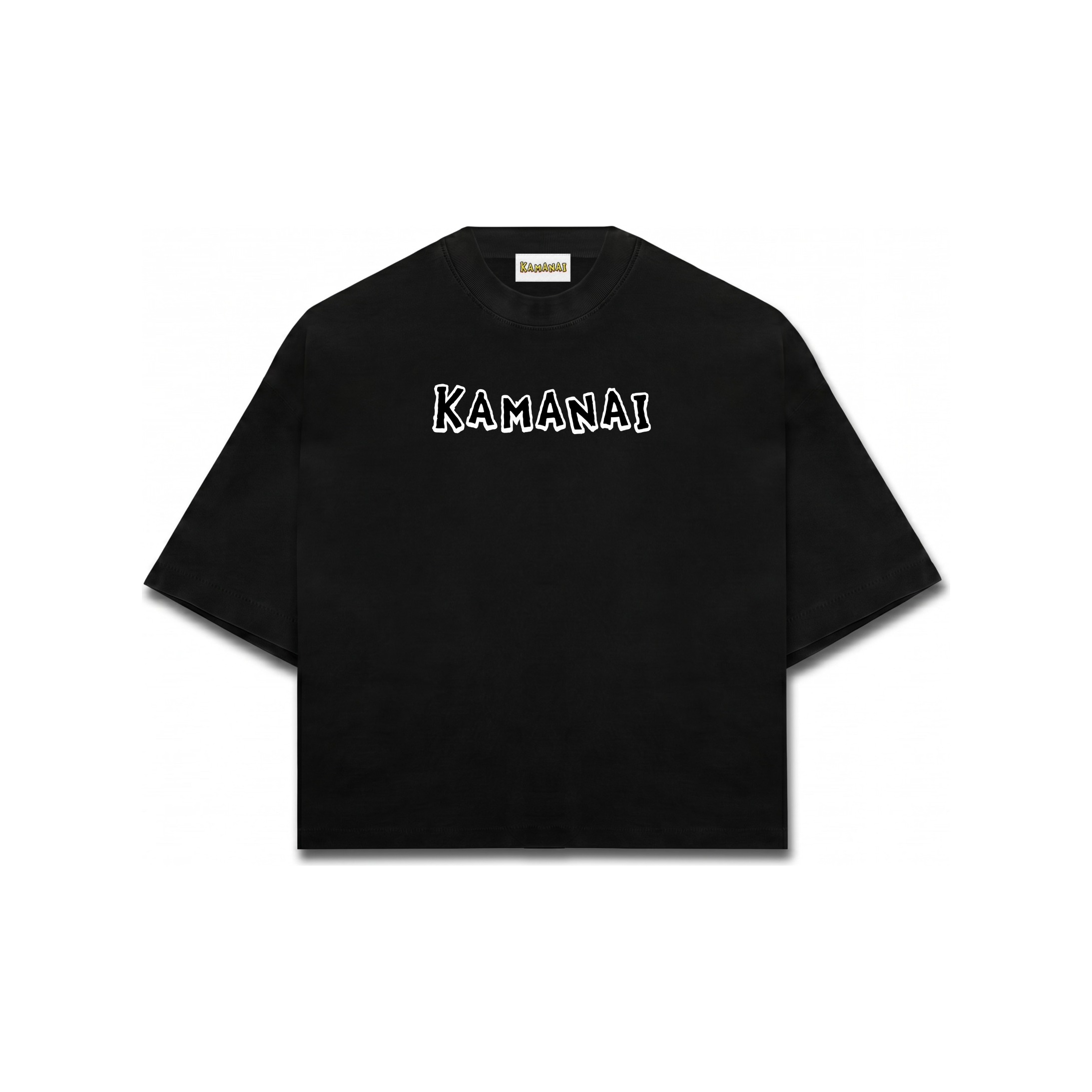 "Kamanai" Chest Logo Tee — Black